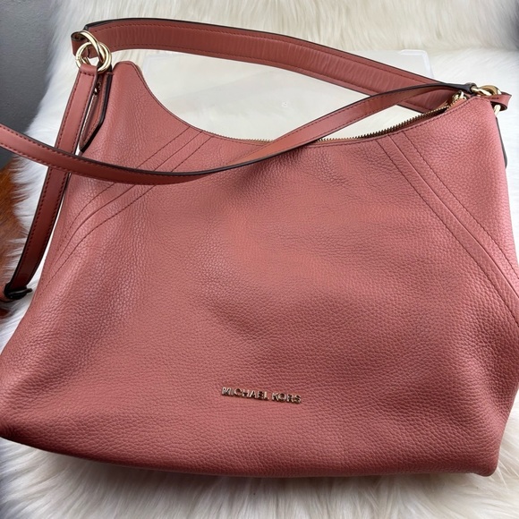 MICHAEL KORS ARIA PEBBLE SHOULDER /CROSSBODY TOTE-HOBO BAG - Picture 1 of 15